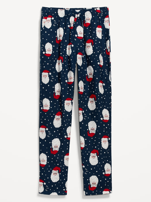 Printed Flannel Pajama Pants for Men - Beige