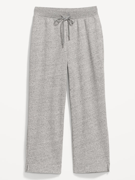 High-Waisted Cropped Straight Sweatpants for Women