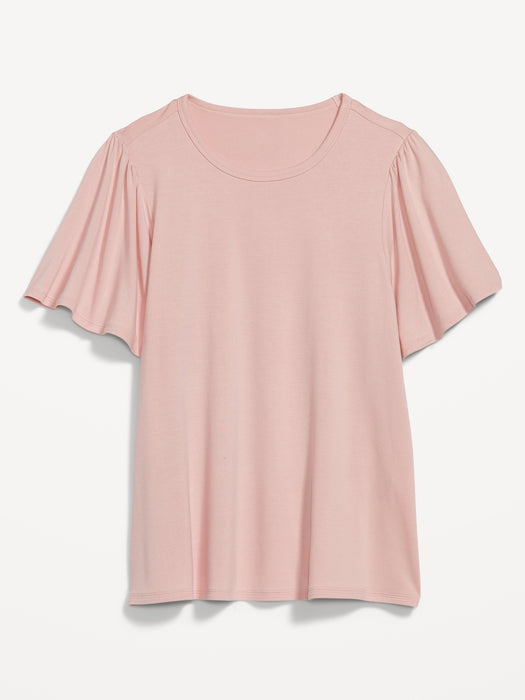 Luxe Flutter-Sleeve Top for Women