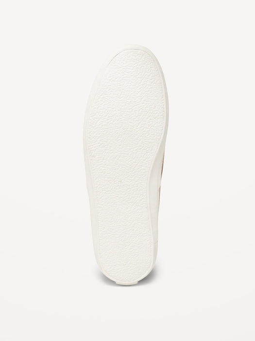 Perforated Faux-Suede Slip-On Sneakers for Women