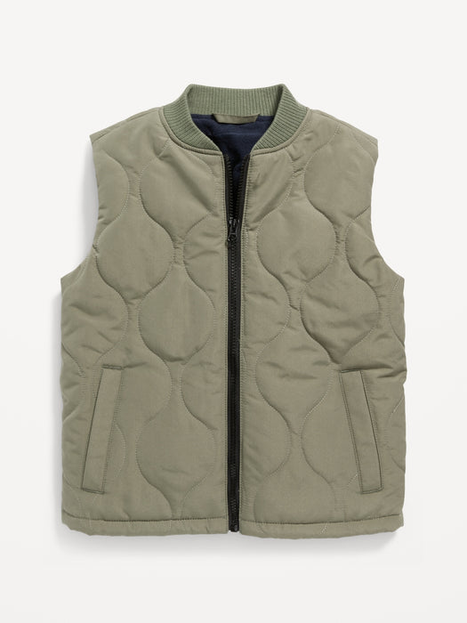 Gender-Neutral Quilted Utility Vest for Kids