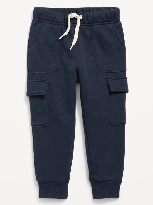Unisex Garment-Washed Cargo Jogger Sweatpants for Toddler - Blue