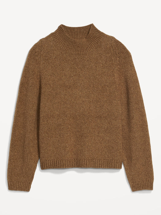 Melange Cozy Mock-Neck Sweater for Women