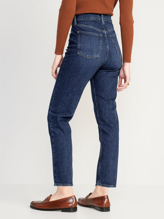 Extra High-Waisted Button-Fly Sky-Hi Straight Jeans for Women