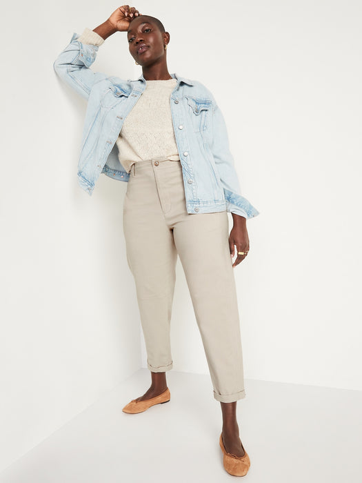 High-Waisted Workwear Barrel-Leg Pants for Women