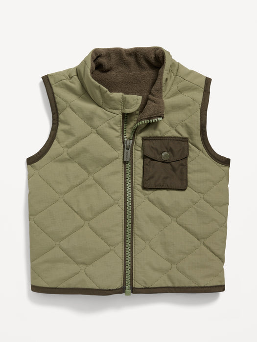 Unisex Quilted Nylon Zip Vest for Baby
