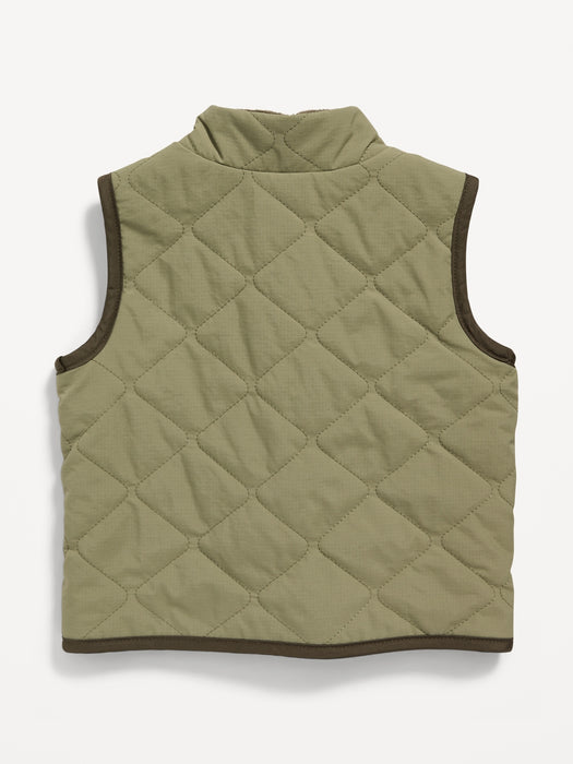 Unisex Quilted Nylon Zip Vest for Baby
