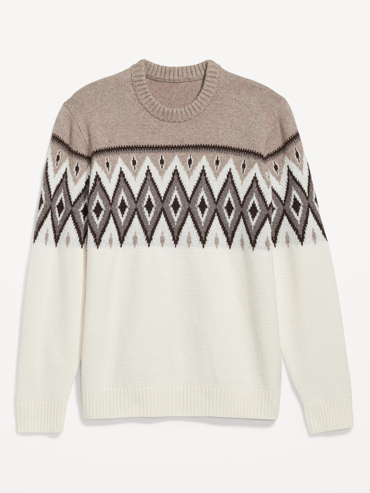 Cozy Matching Fair Isle Sweater for Men