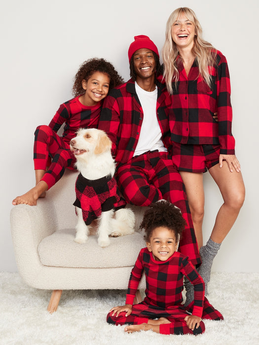 Matching Printed Pajama Set for Men - Red