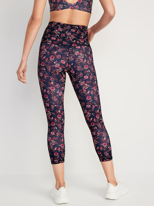 Extra High-Waisted PowerSoft Crop Hidden Pocket Leggings for Women - Pink