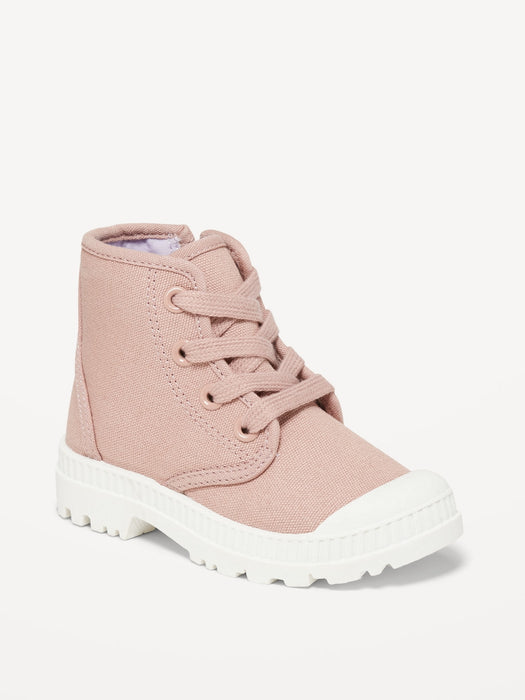 Canvas Lace-Up Hiking Sneakers for Toddler Girls