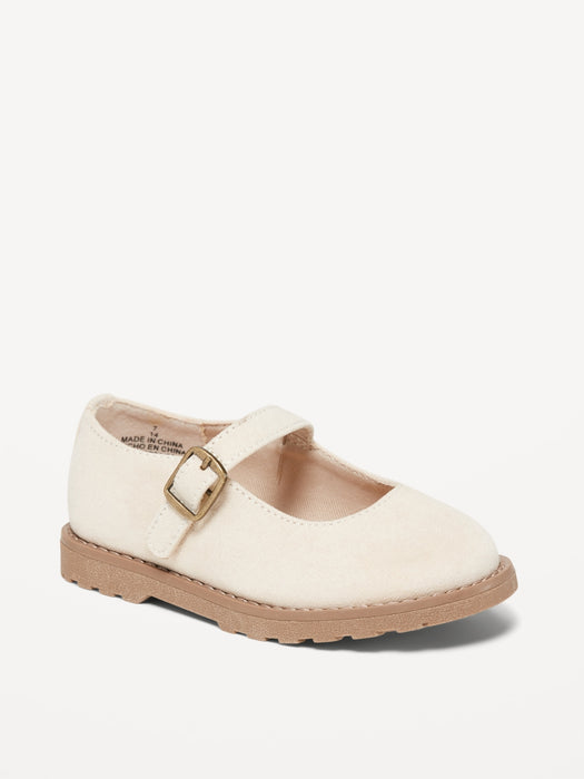 Faux-Suede Mary-Jane Shoes for Toddler Girls