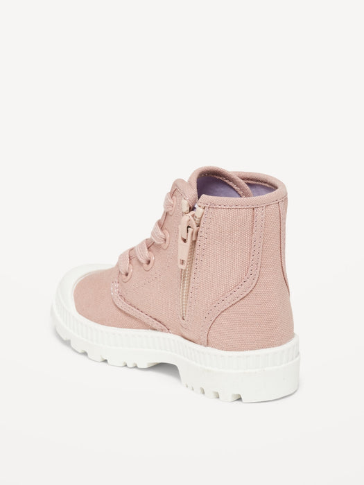 Canvas Lace-Up Hiking Sneakers for Toddler Girls