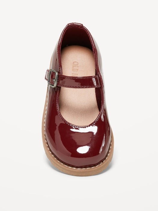 Faux Patent-Leather Mary-Jane Shoes for Toddler Girls