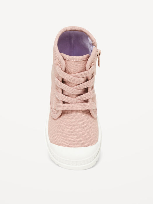 Canvas Lace-Up Hiking Sneakers for Toddler Girls