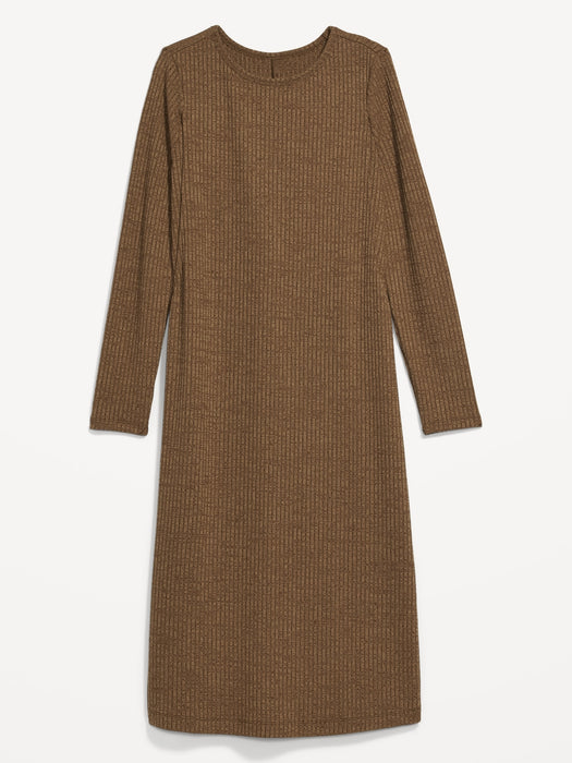 Maternity Long-Sleeve Jersey-Knit Nursing Dress