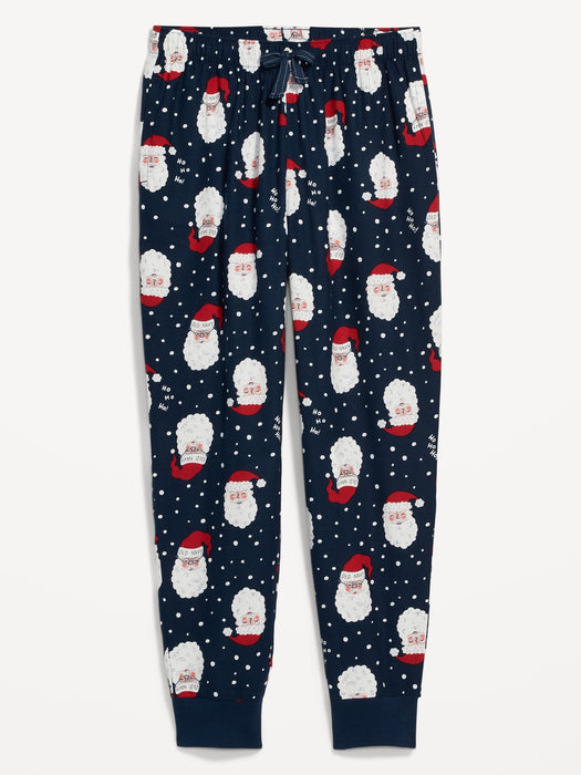 Printed Flannel Jogger Pajama Pants for Women - Beige