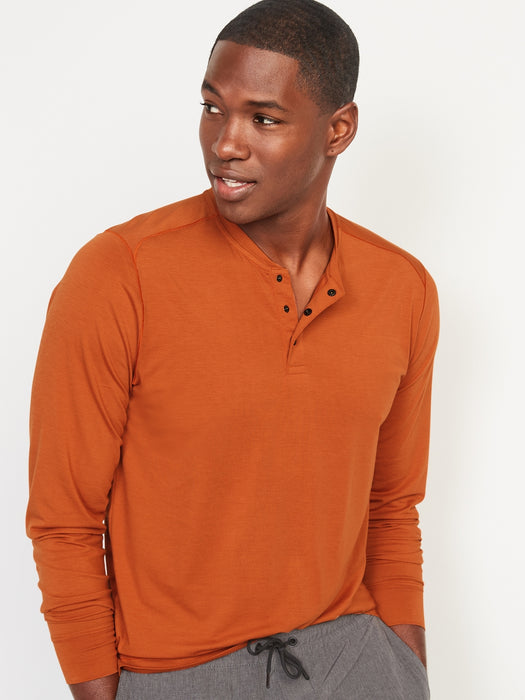 Beyond 4-Way Stretch Long-Sleeve Henley T-Shirt for Men