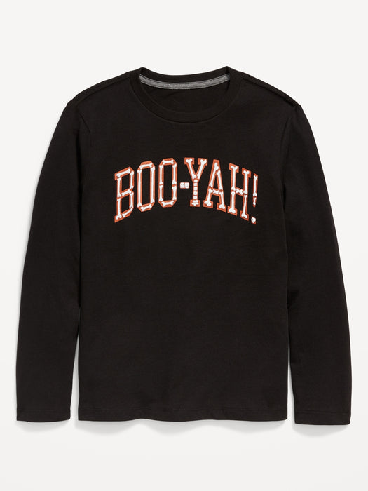 Halloween-Graphic Long-Sleeve T-Shirt for Boys