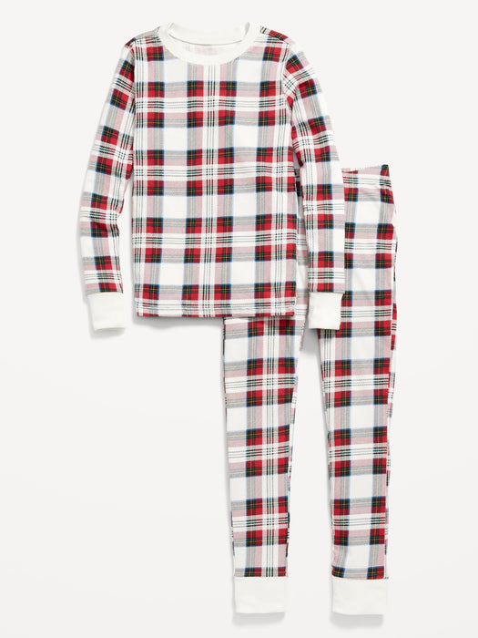 Gender-Neutral Matching Print Snug-Fit Pajama Set for Kids - Multi