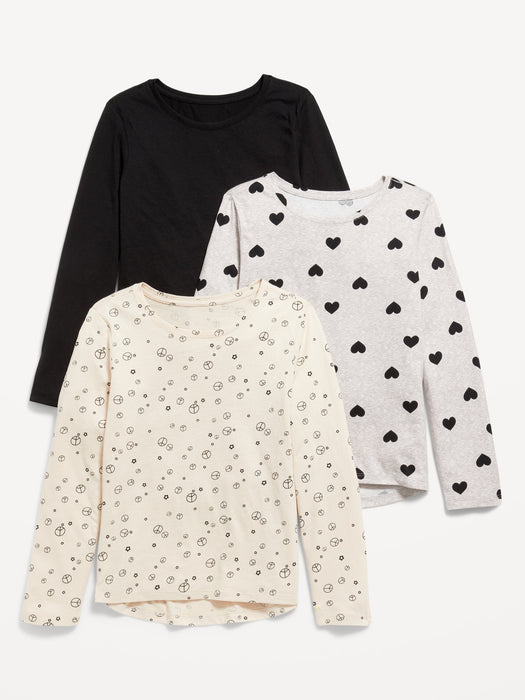 Softest Long-Sleeve T-Shirt Variety 3-Pack for Girls