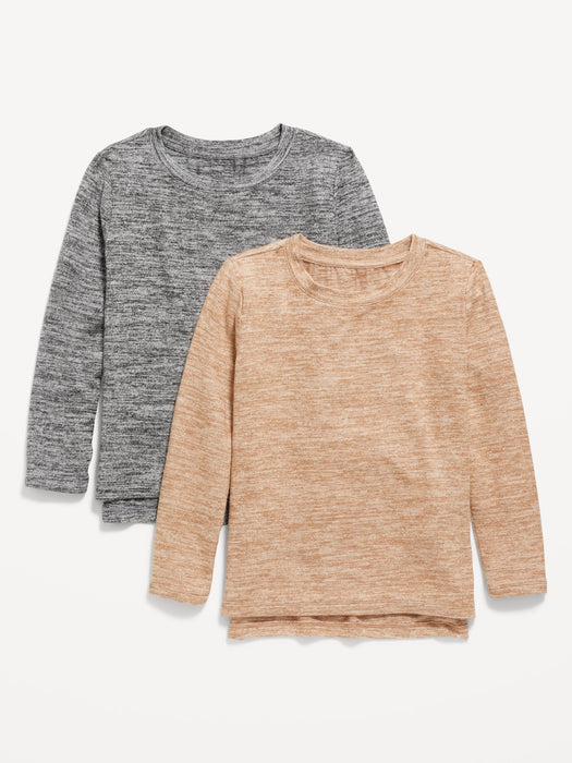 Cozy-Knit Long-Sleeve T-Shirt Variety 2-Pack for Girls