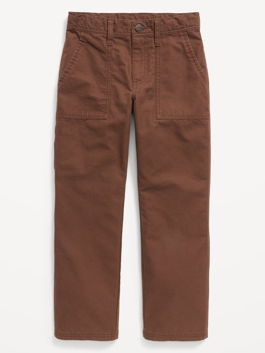 Loose Tapered Canvas Utility Pants for Boys