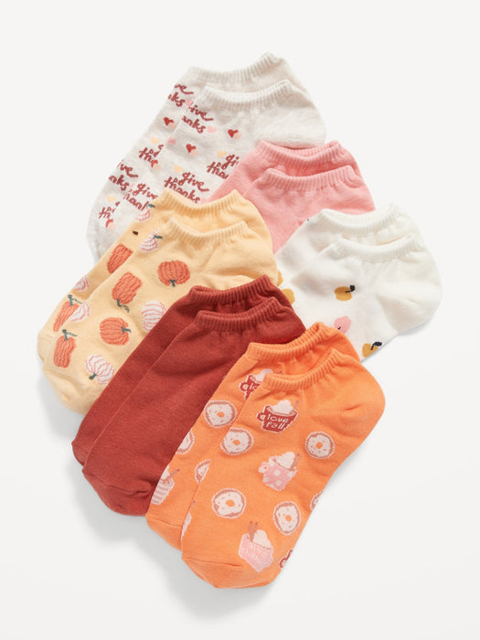 Novelty Ankle Socks 6-Pack for Women - Multi