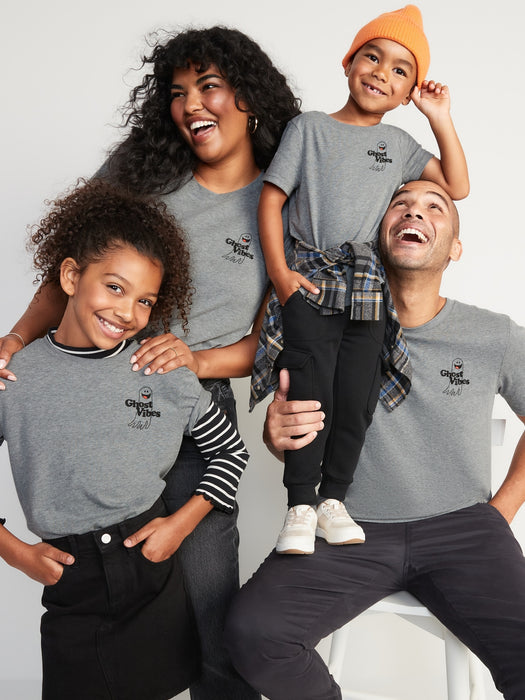 Matching Graphic T-Shirt for Men - Gray