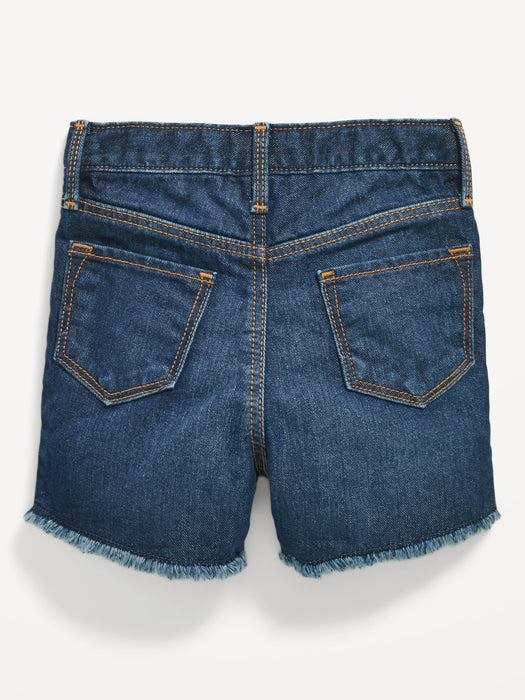 Unisex Frayed-Hem Cut-Off Jean Shorts for Toddler - Blue