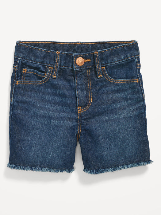 Unisex Frayed-Hem Cut-Off Jean Shorts for Toddler - Blue