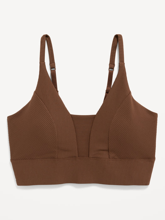 Light Support PowerSoft Textured-Rib Sports Bra for Women