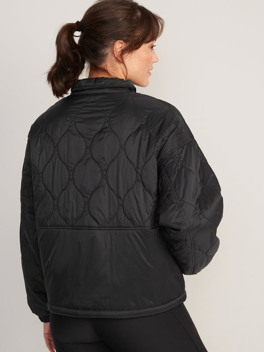 Packable Oversized Water-Resistant Quilted Jacket for Women
