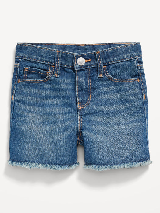 Unisex Frayed-Hem Cut-Off Jean Shorts for Toddler - Blue