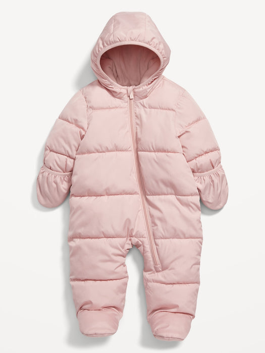 Unisex Water-Resistant Hooded Snowsuit for Baby