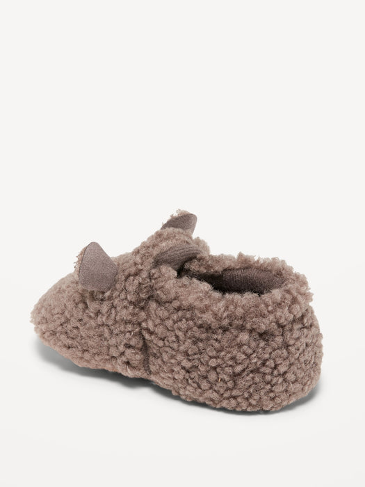Unisex Critter Sherpa Slippers for Baby