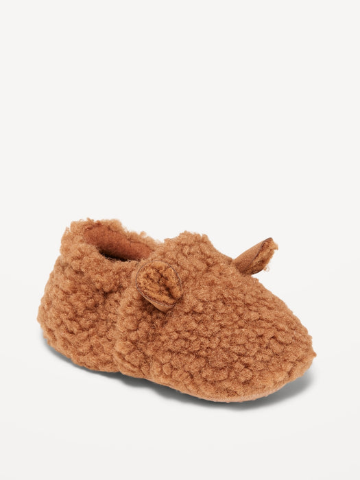 Unisex Critter Sherpa Slippers for Baby