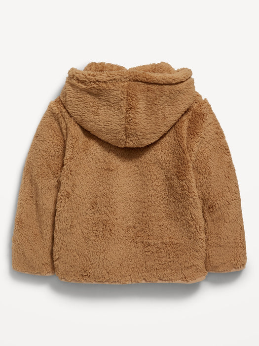 Hooded Sherpa Utility Zip Jacket for Toddler Boys