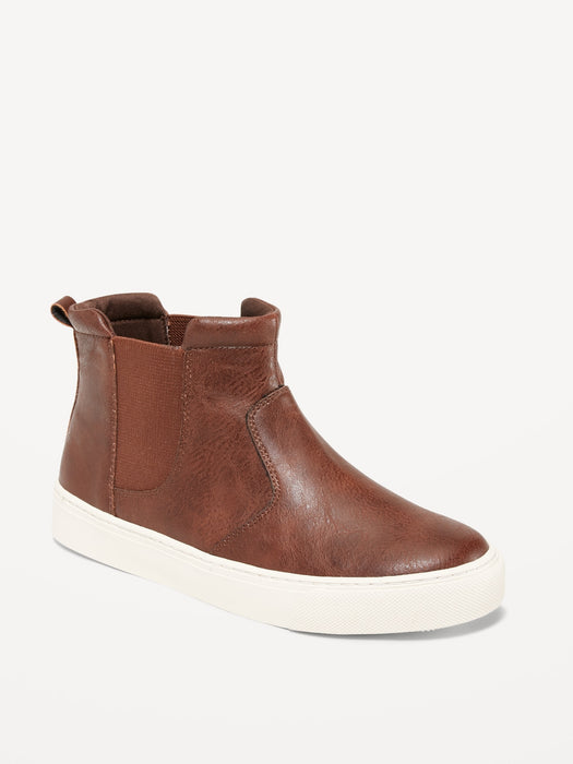 Faux-Leather High Top Sneakers for Boys