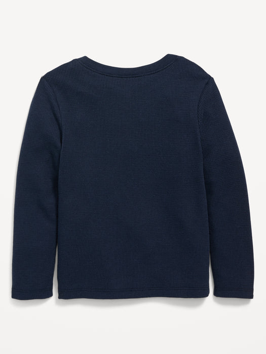 Unisex Long-Sleeve Thermal-Knit Logo T-Shirt for Toddler