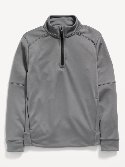 Go-Dry Cool Mock-Neck Quarter-Zip Sweatshirt for Boys