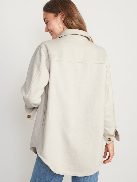 Soft-Brushed Utility Shacket for Women