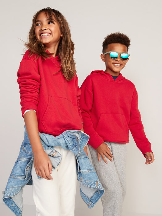 Gender-Neutral Pullover Hoodie for Kids - Red