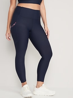 High-Waisted PowerSoft Side-Pocket 7/8-Length Leggings for Women