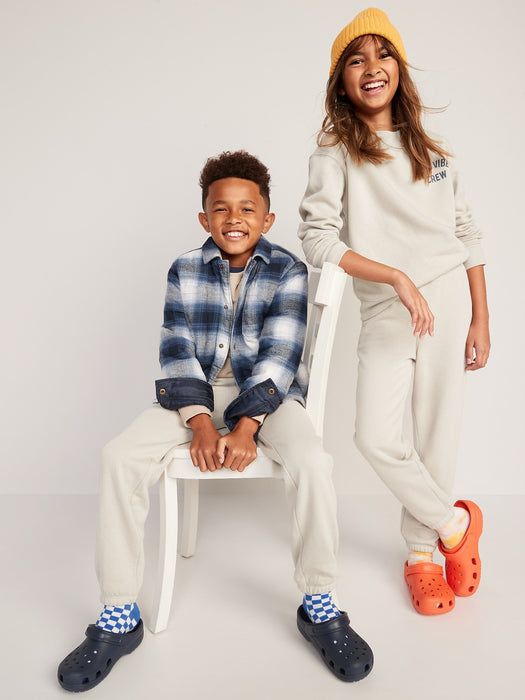 Graphic Gender-Neutral Crew-Neck Sweatshirt for Kids - Beige