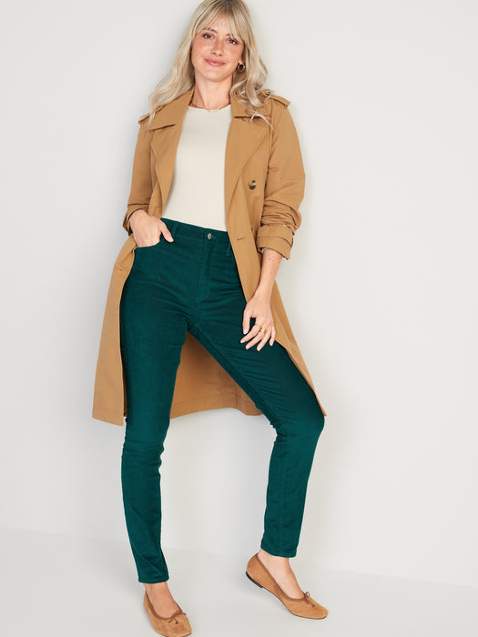 High-Waisted Rockstar Super-Skinny Corduroy Pants for Women