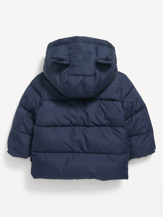 Unisex Hooded Frost-Free Puffer Jacket for Baby - Blue