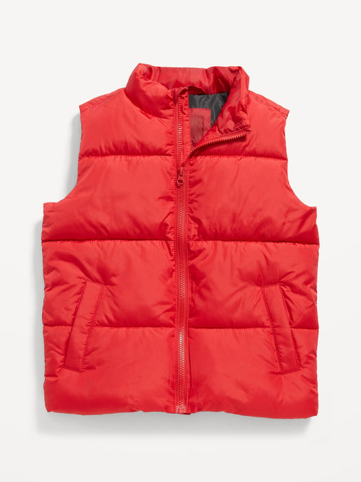 Gender-Neutral Water-Resistant Frost-Free Puffer Vest for Kids