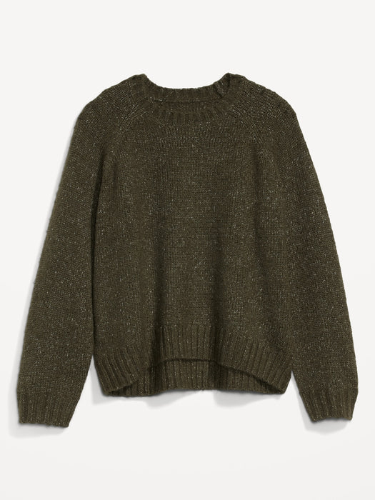 Cozy Shaker-Stitch Pullover Sweater for Women
