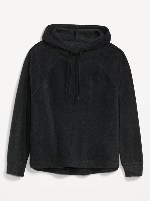 Microfleece Funnel-Neck Pullover Hoodie for Women